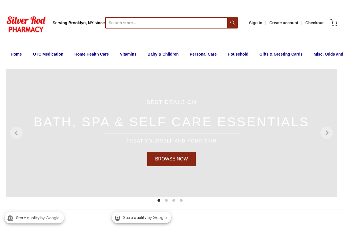 silverrodrx.com homepage screenshot