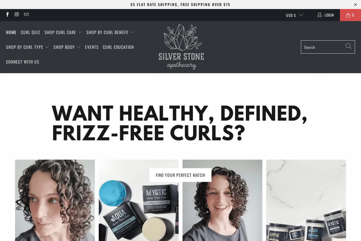 Silver Stone Apothecary homepage screenshot