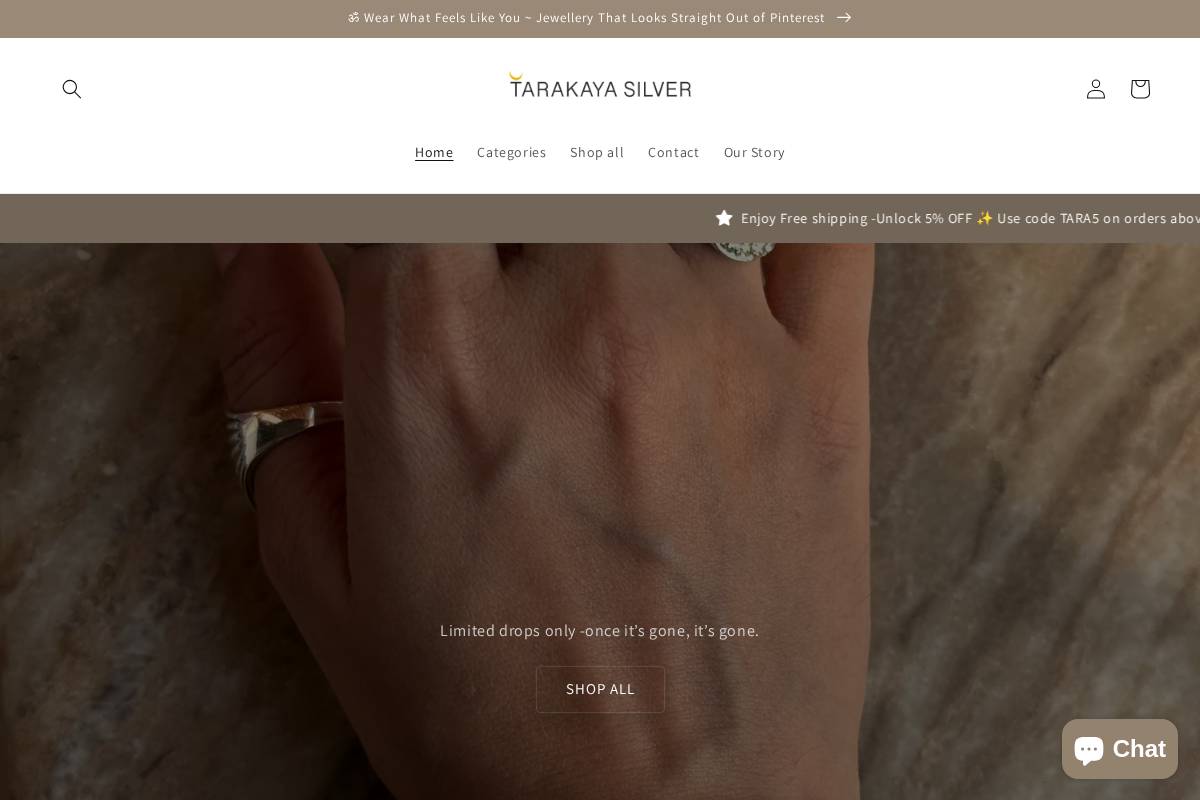 silvertarakaya.com homepage screenshot