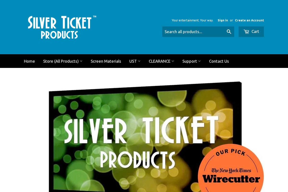 Silver Ticket Products homepage screenshot