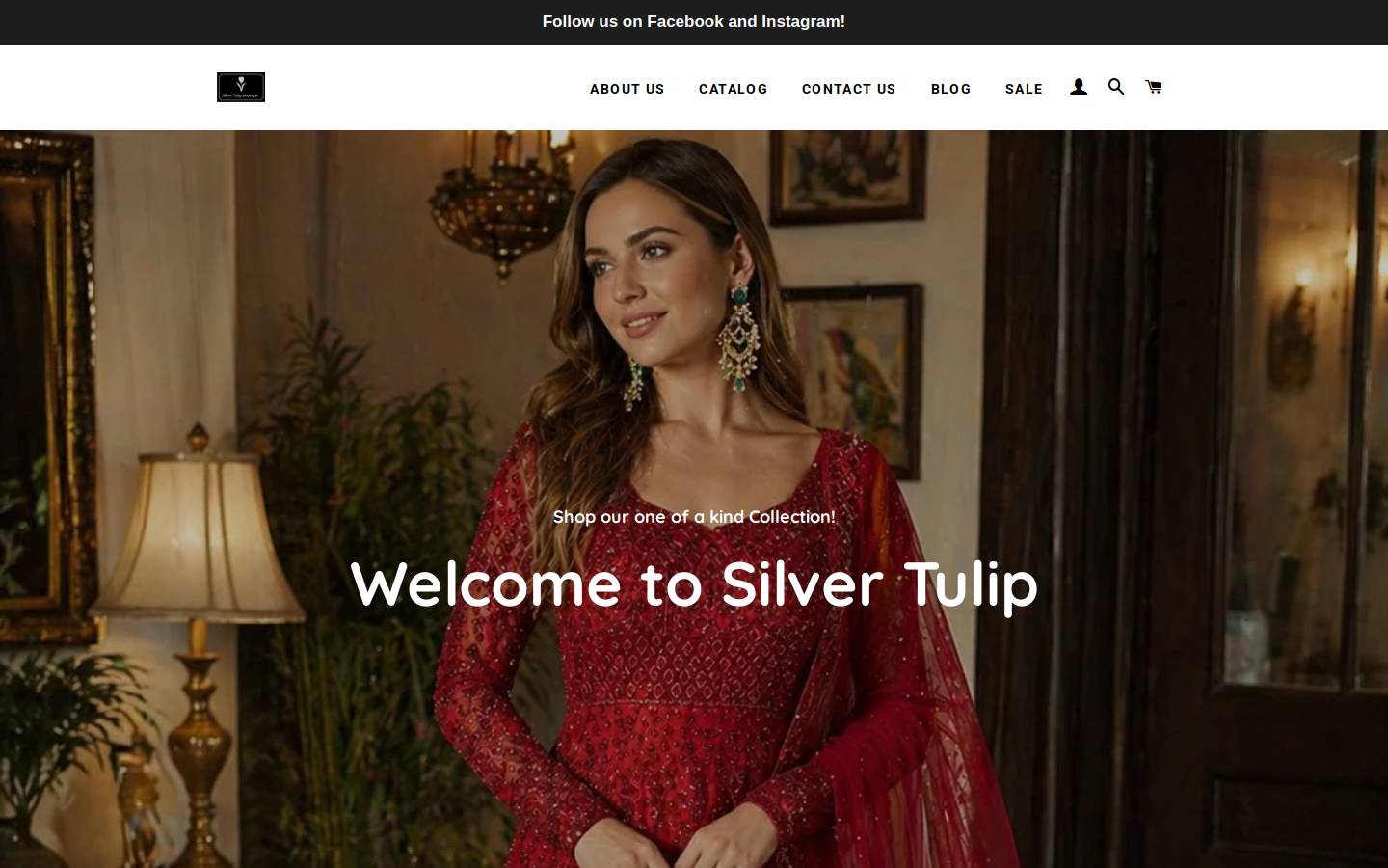 silvertulipboutique.ca homepage screenshot