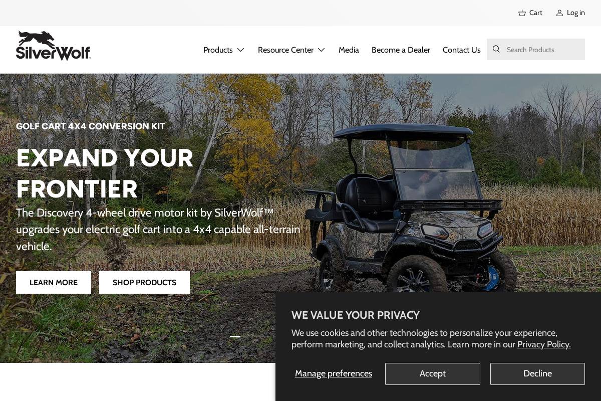 silverwolf.com homepage screenshot