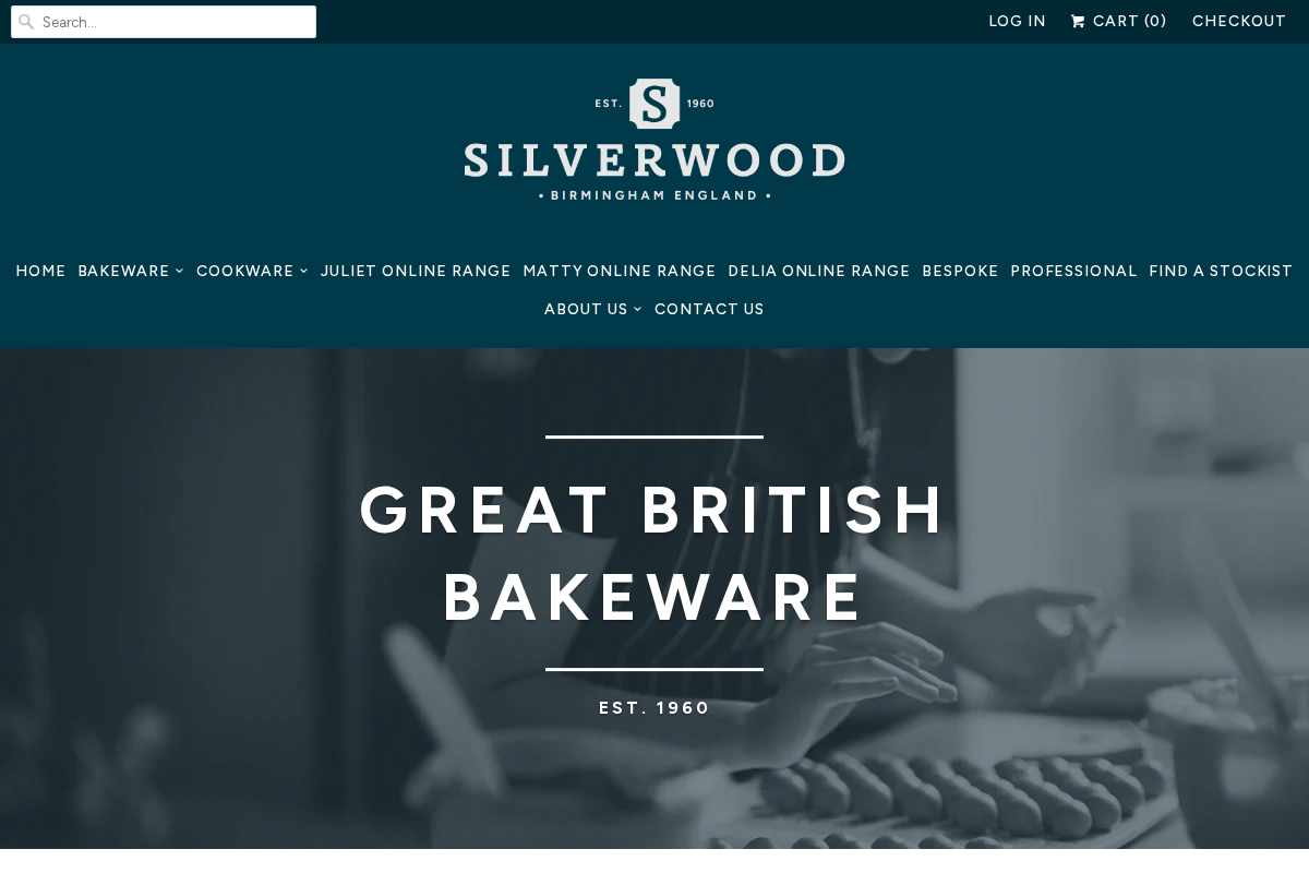 silverwoodbakewareusa.com homepage screenshot