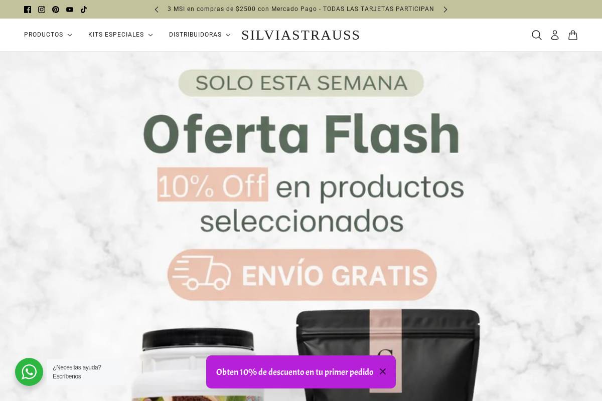 silviastrauss.com homepage screenshot