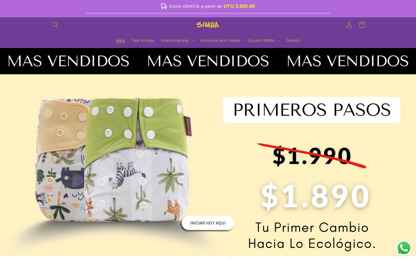 simbakidsuy.com homepage screenshot