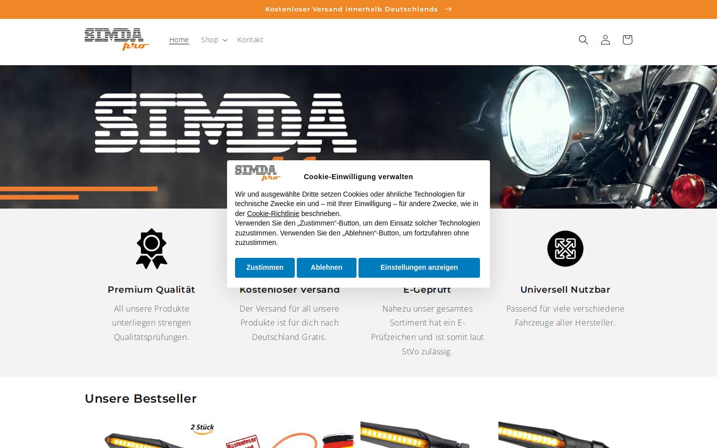 simdapro.de homepage screenshot