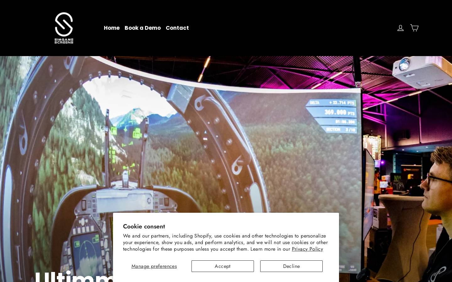 simgame-screens.com homepage screenshot