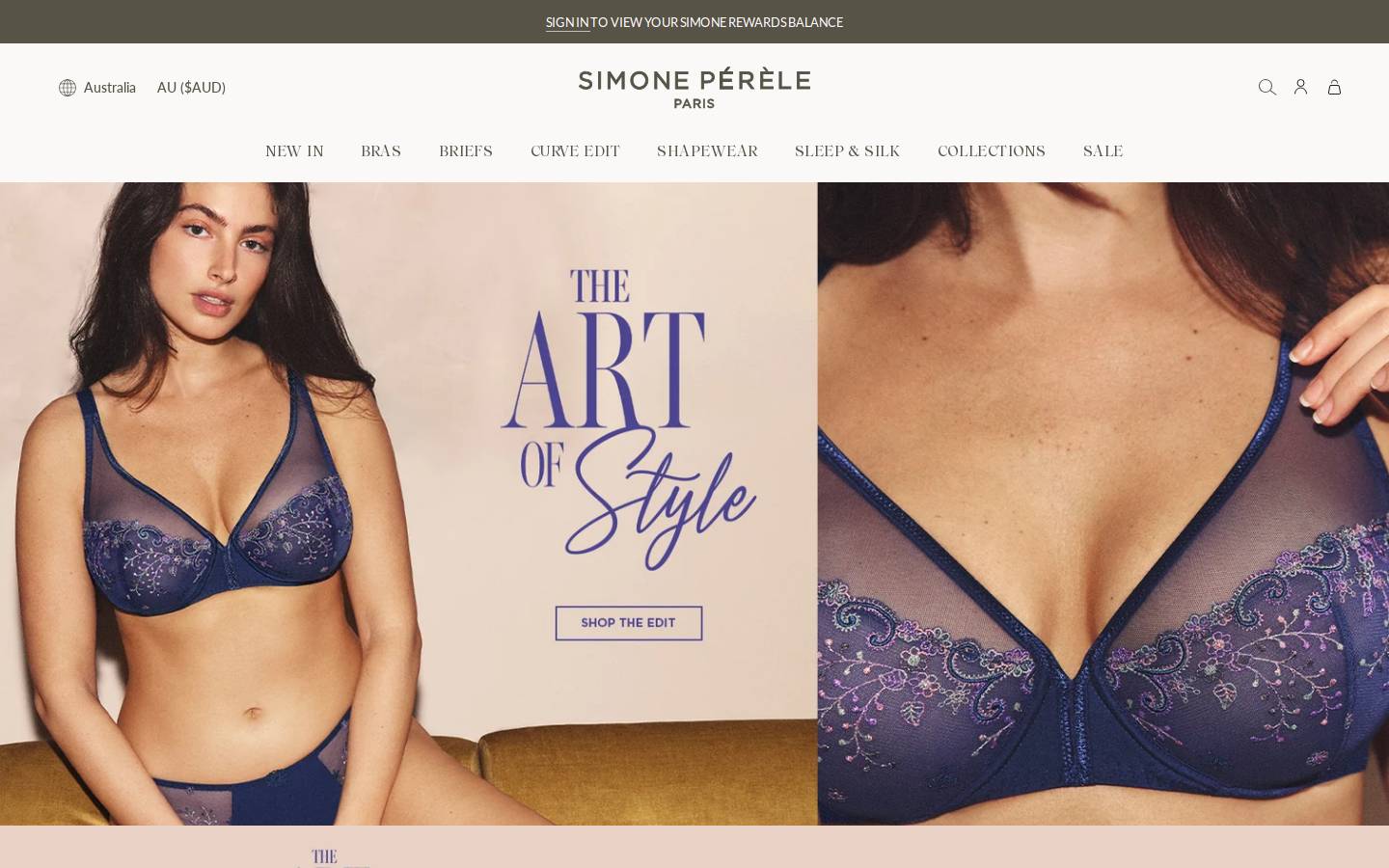 SIMONE PERELE homepage screenshot
