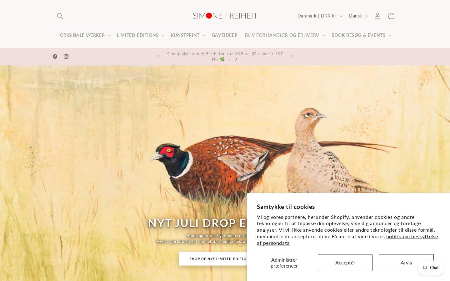 Galleri Simone Freiheit homepage screenshot
