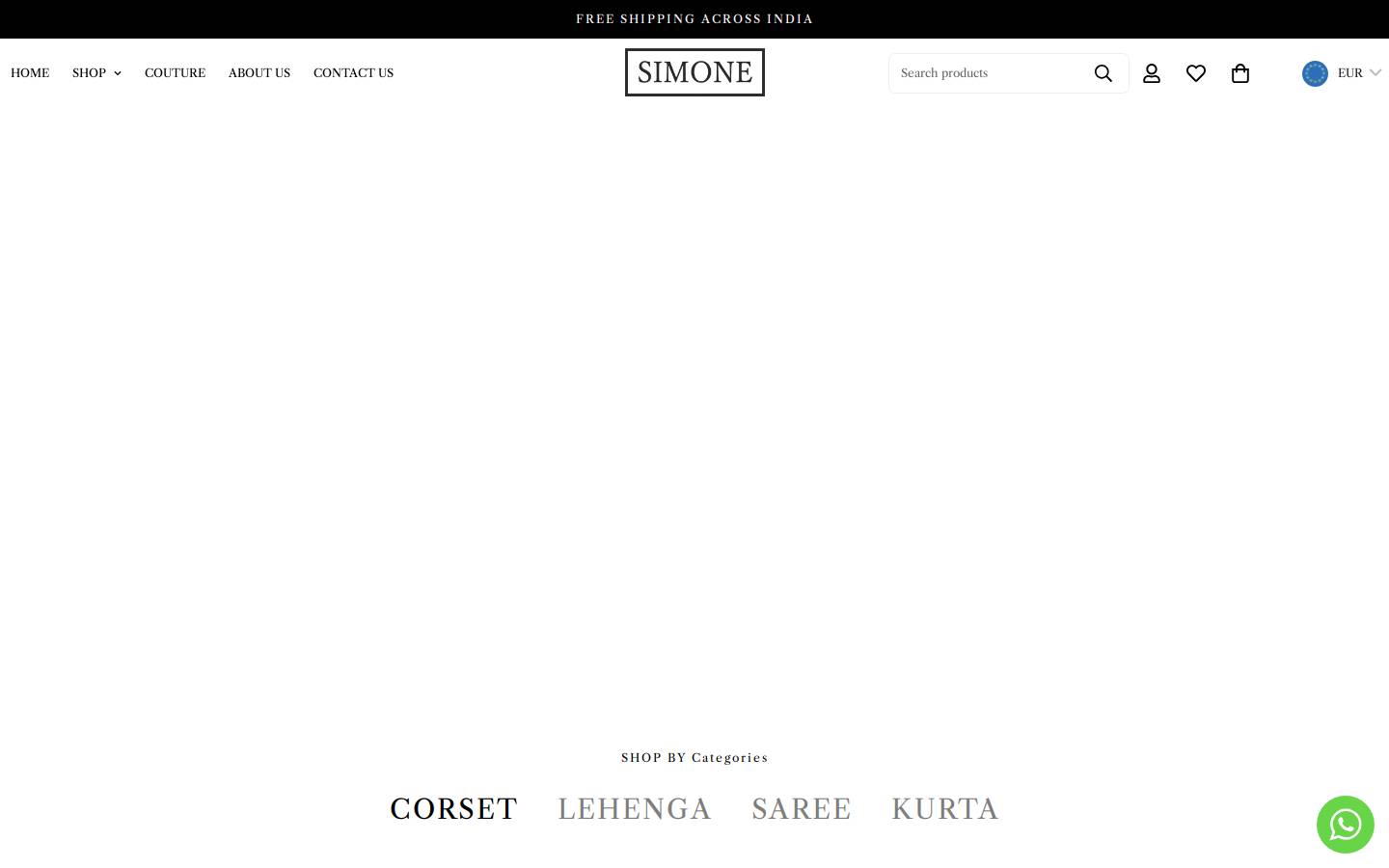 simonehandcrafted.com homepage screenshot