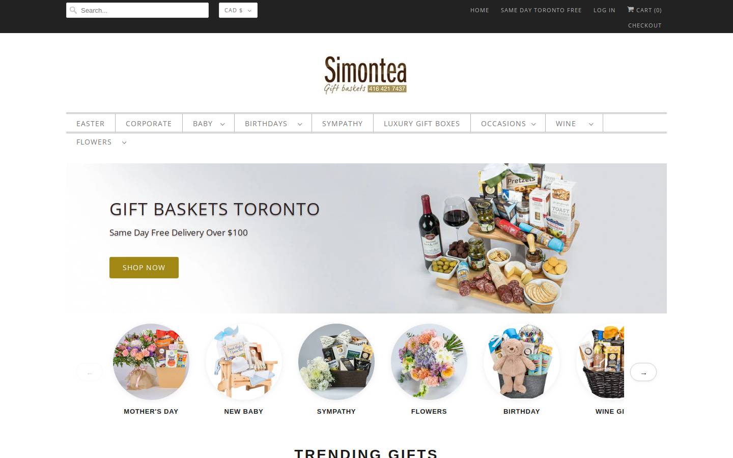 simontea.com homepage screenshot