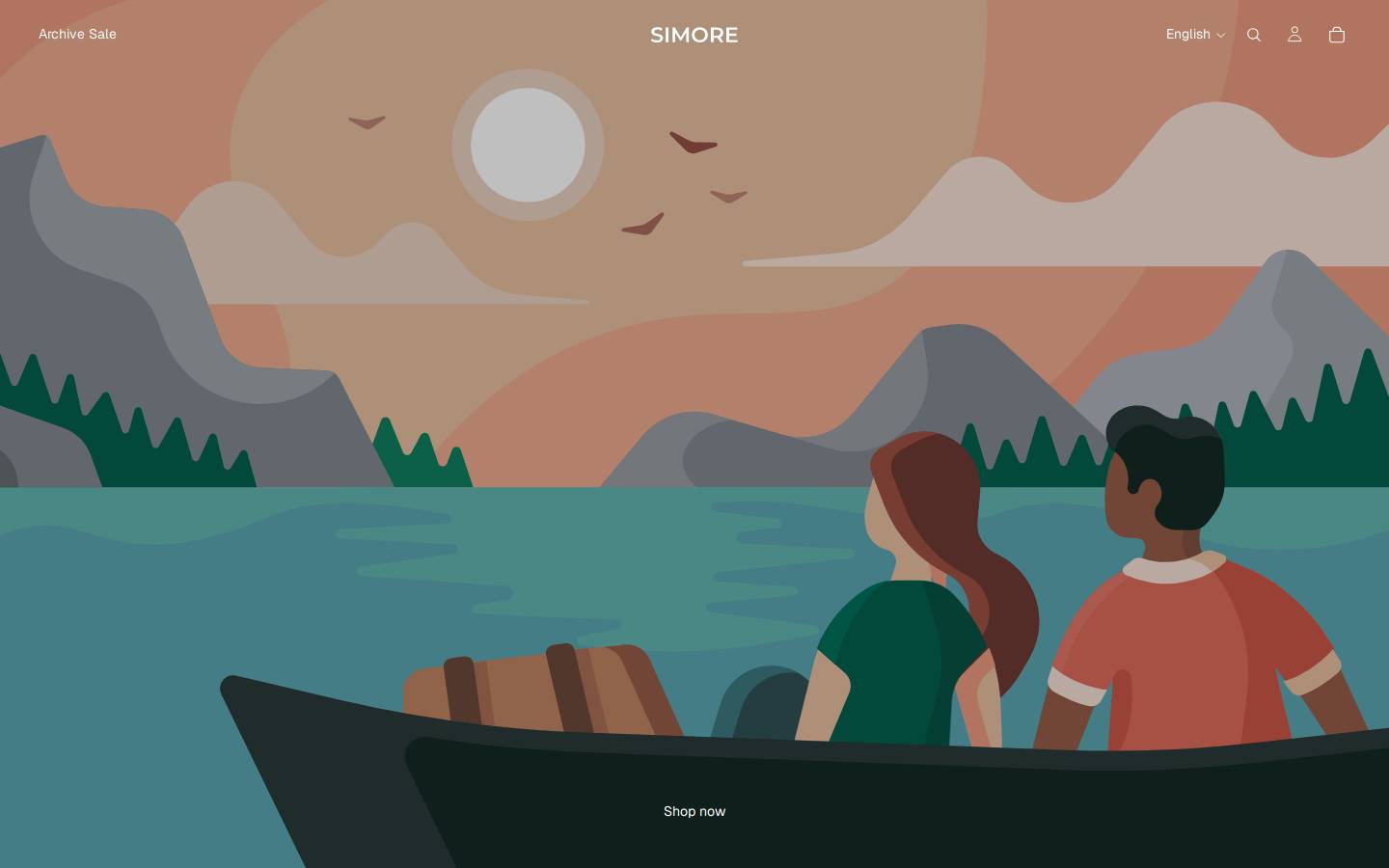 Simore homepage screenshot