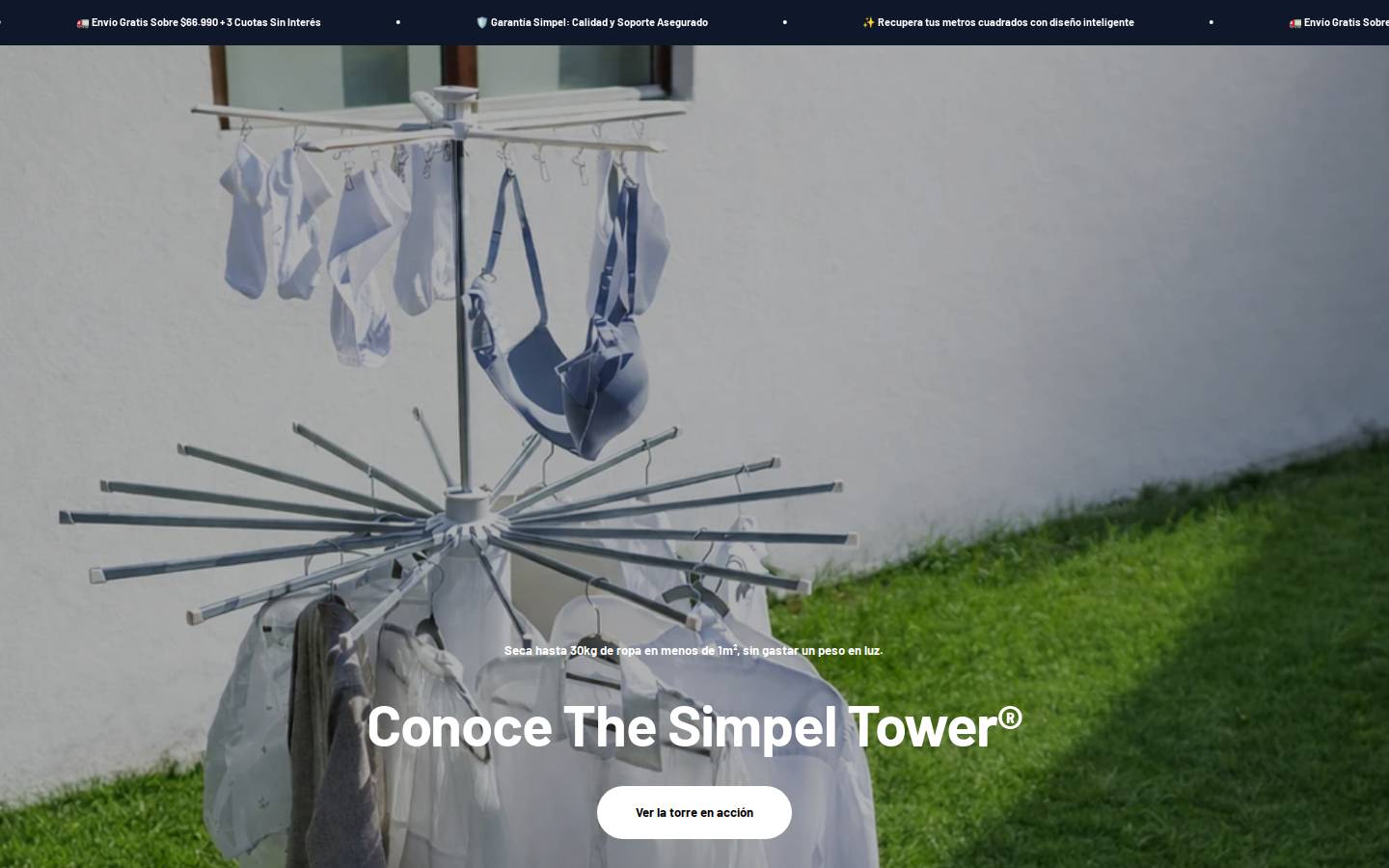 simpelhome.cl homepage screenshot