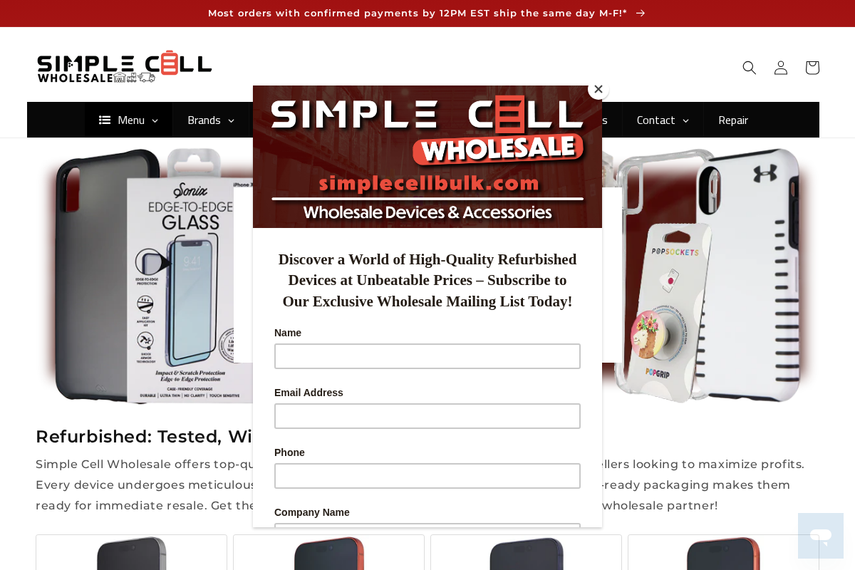 Simple Cell Bulk homepage screenshot