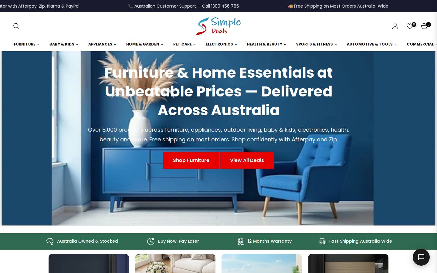 Simpledeals homepage screenshot