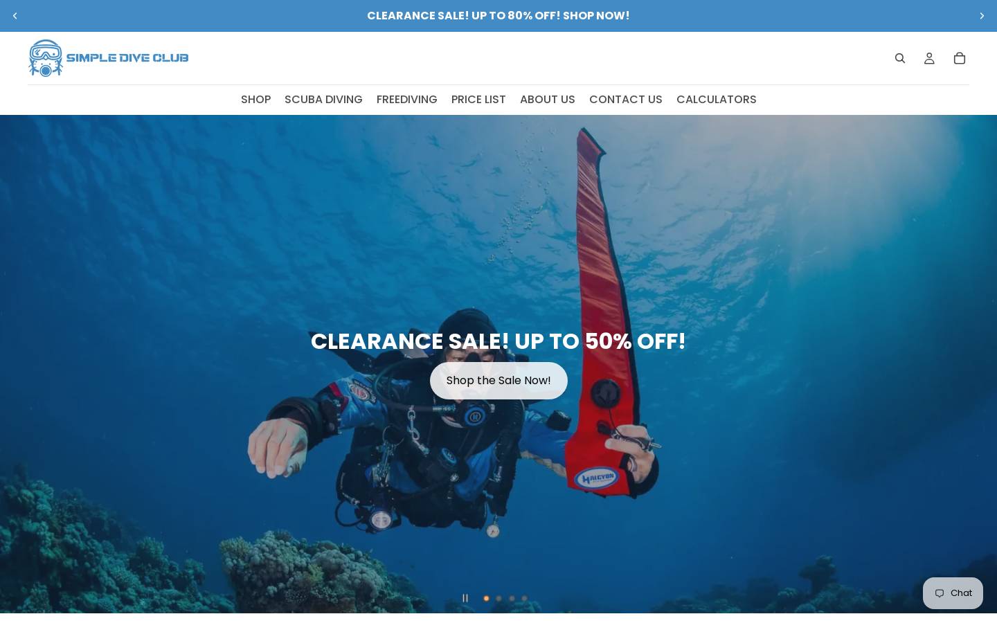 simpledive.com.au homepage screenshot