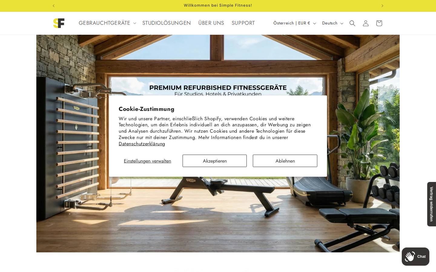Simple Fitness GmbH homepage screenshot