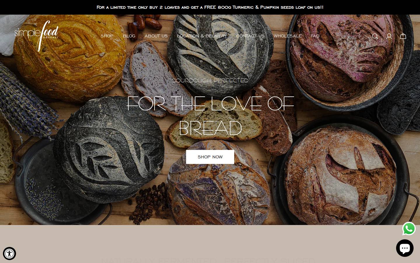 simplefoodgourmet.com homepage screenshot