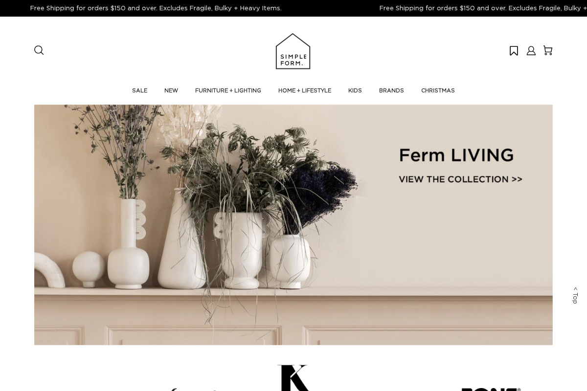 SIMPLE FORM. homepage screenshot