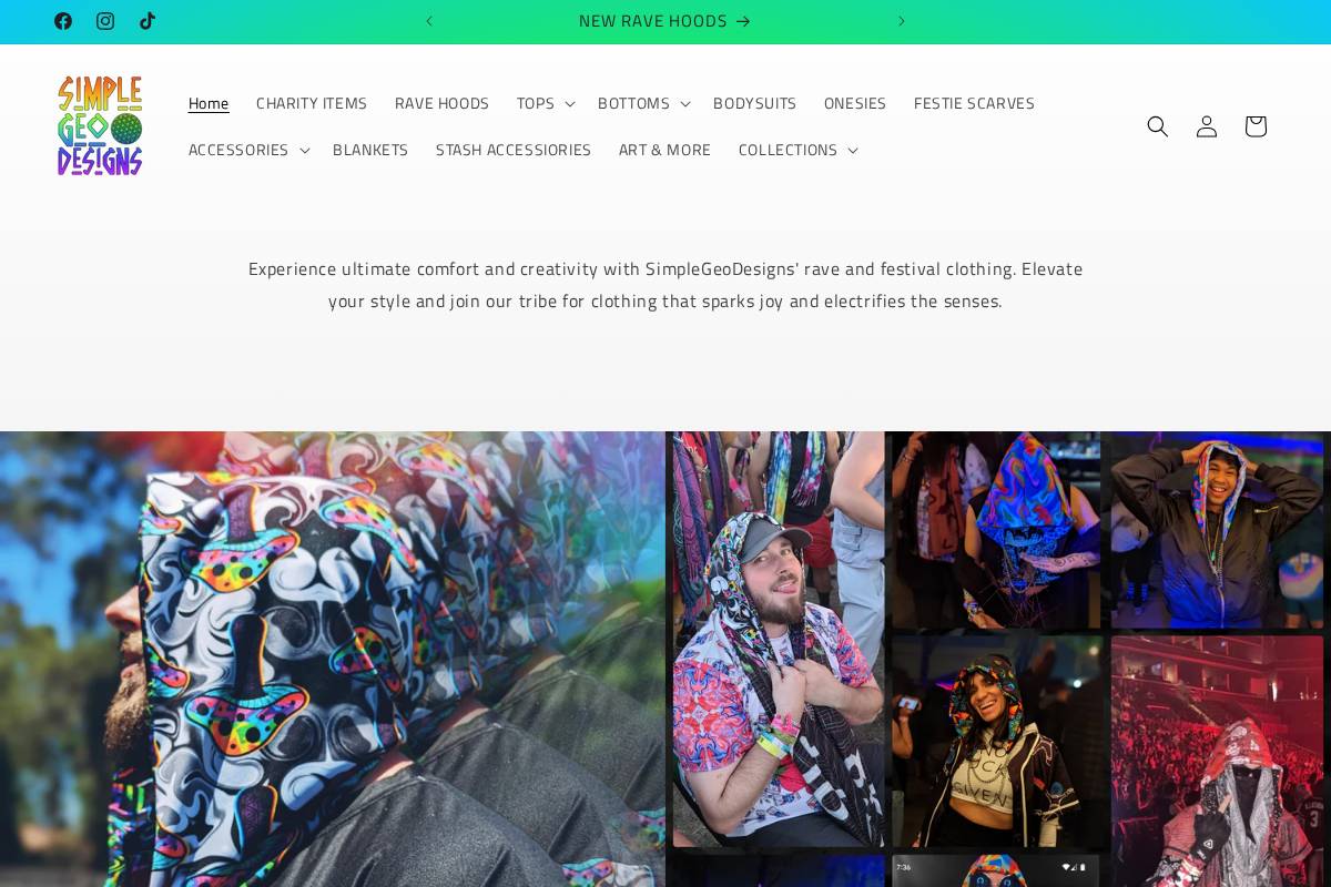 simplegeodesigns.com homepage screenshot