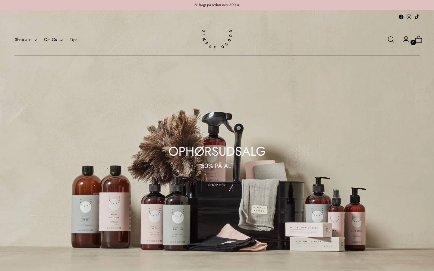 Simple Goods homepage screenshot