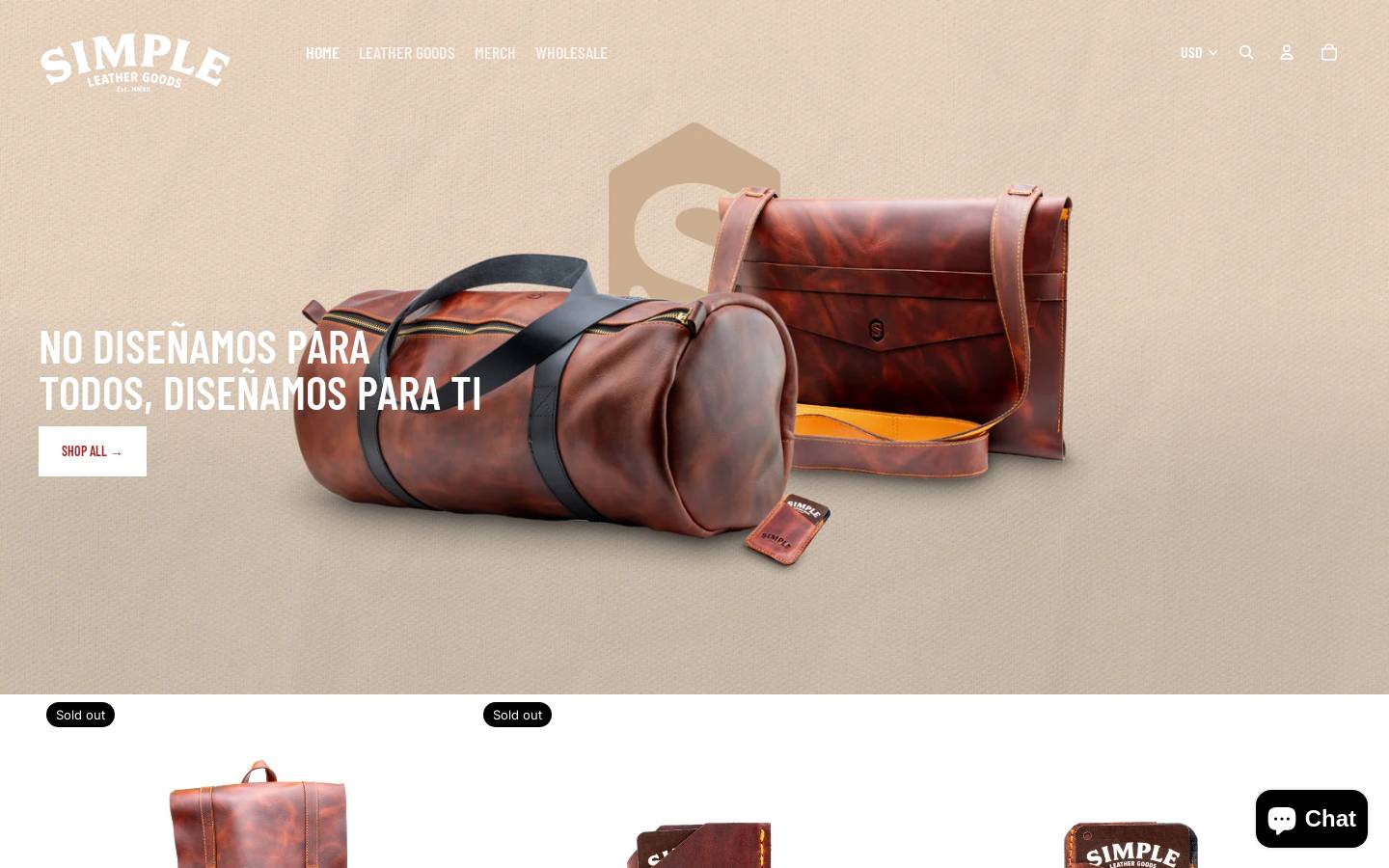simplegoodshop.com homepage screenshot