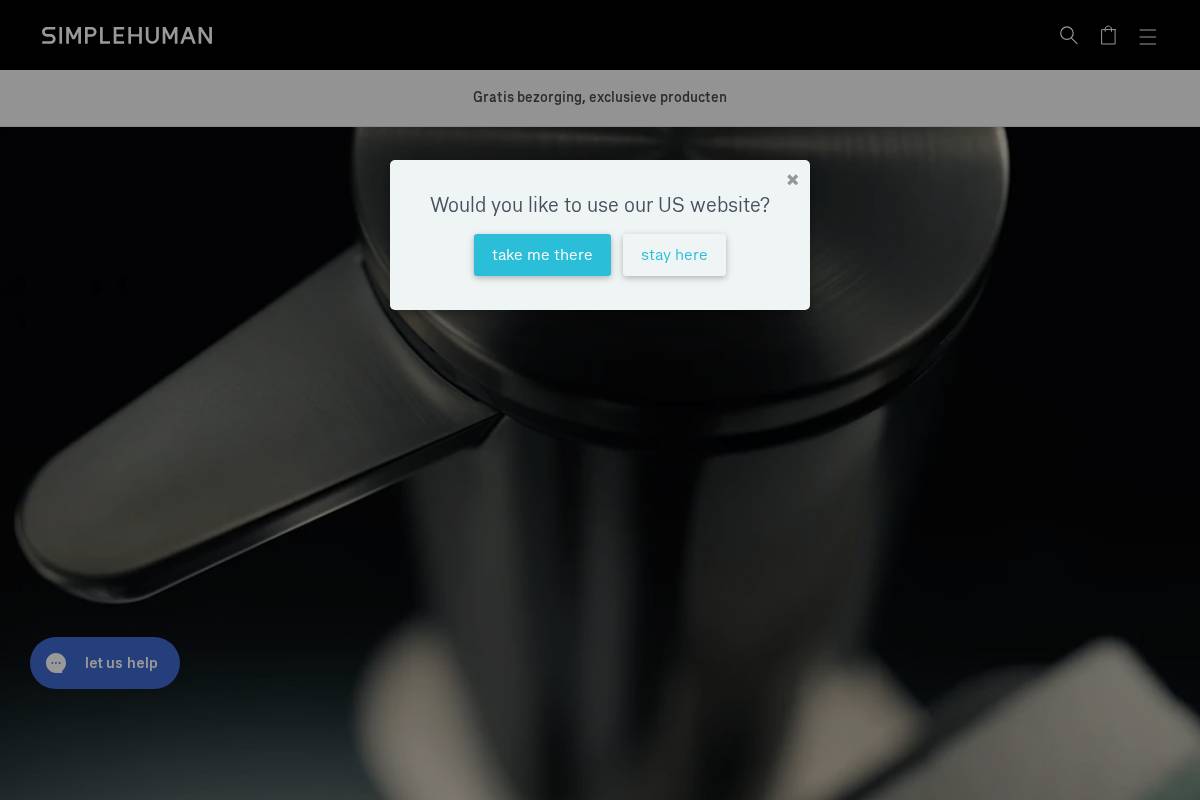 Simplehuman homepage screenshot