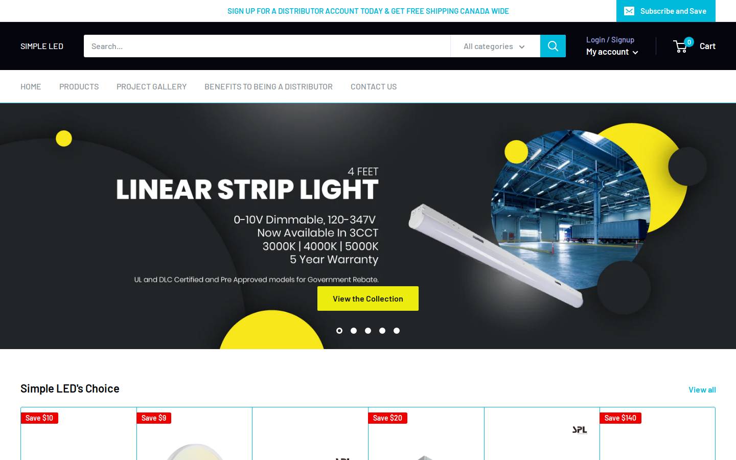 simpleled.ca homepage screenshot