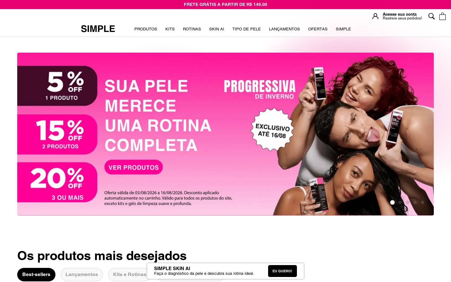 simpleorganic.com.br homepage screenshot