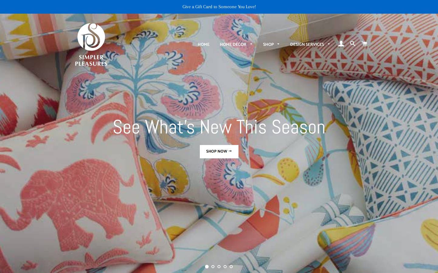 simplerpleasures.com homepage screenshot