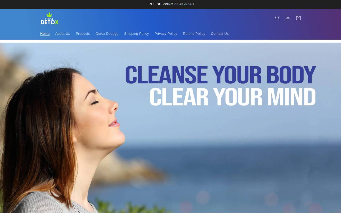 simplethcdetox.com homepage screenshot