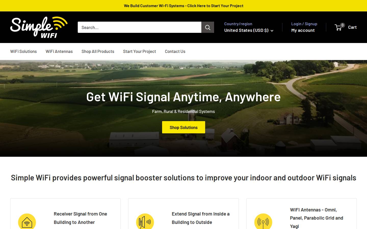 simplewifi.com homepage screenshot