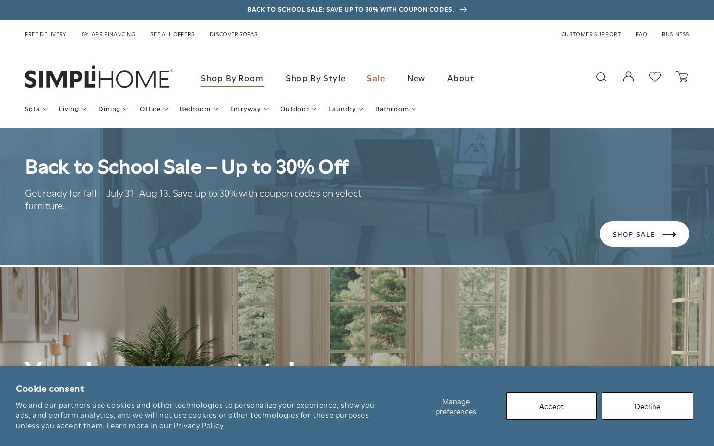 simpli-home.com homepage screenshot