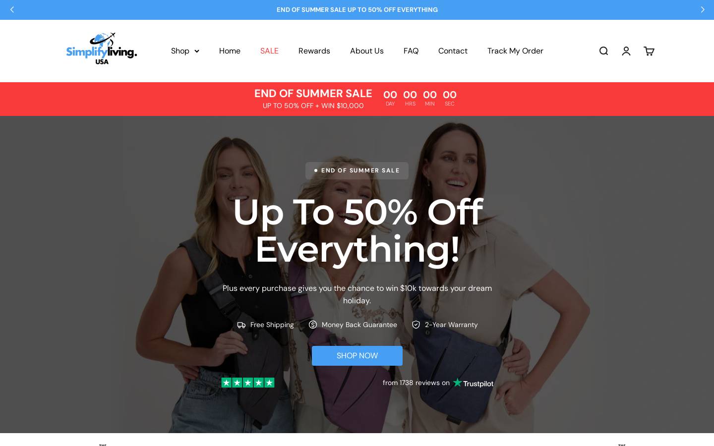 simplifyliving.us homepage screenshot