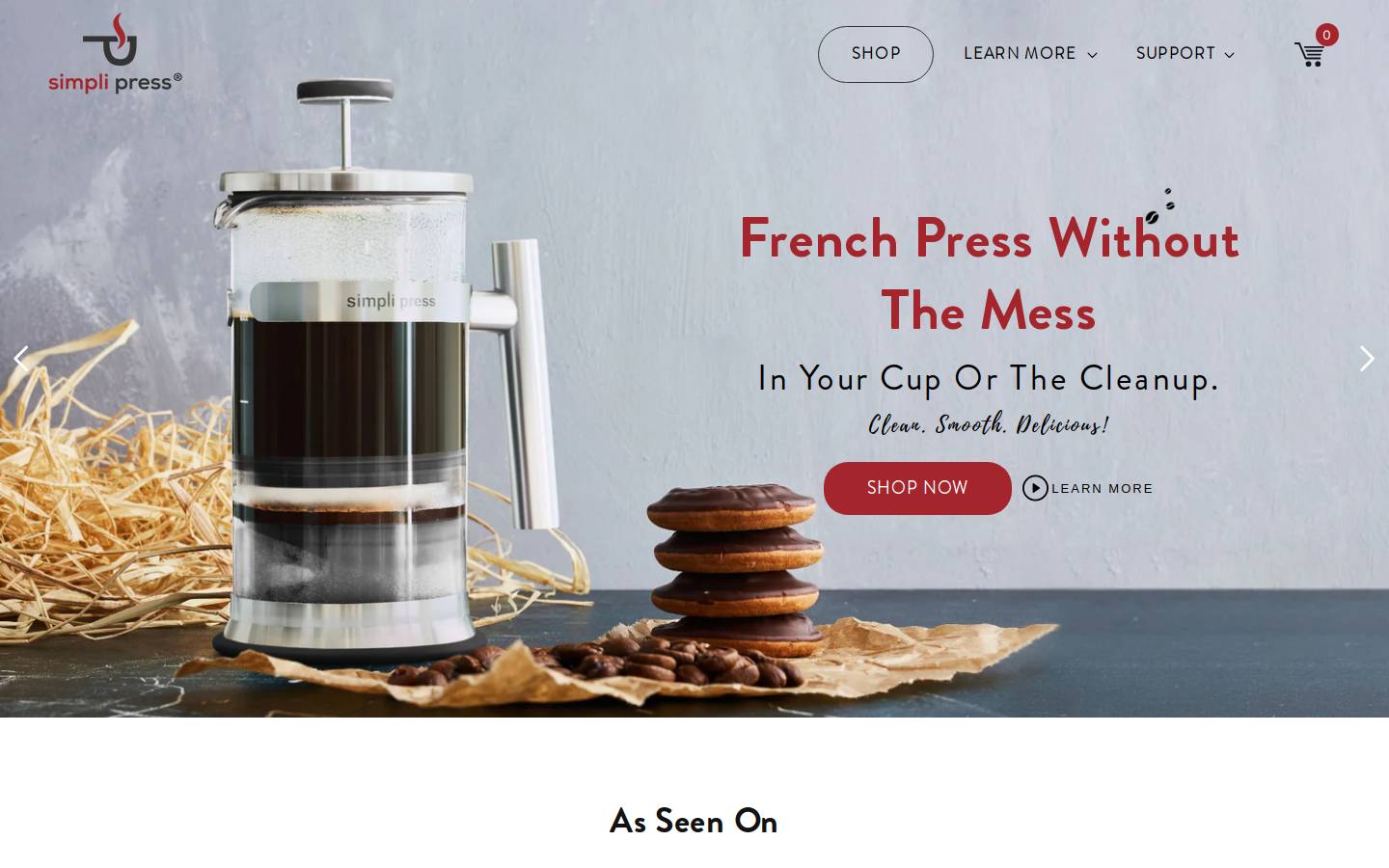 simplipress.coffee homepage screenshot