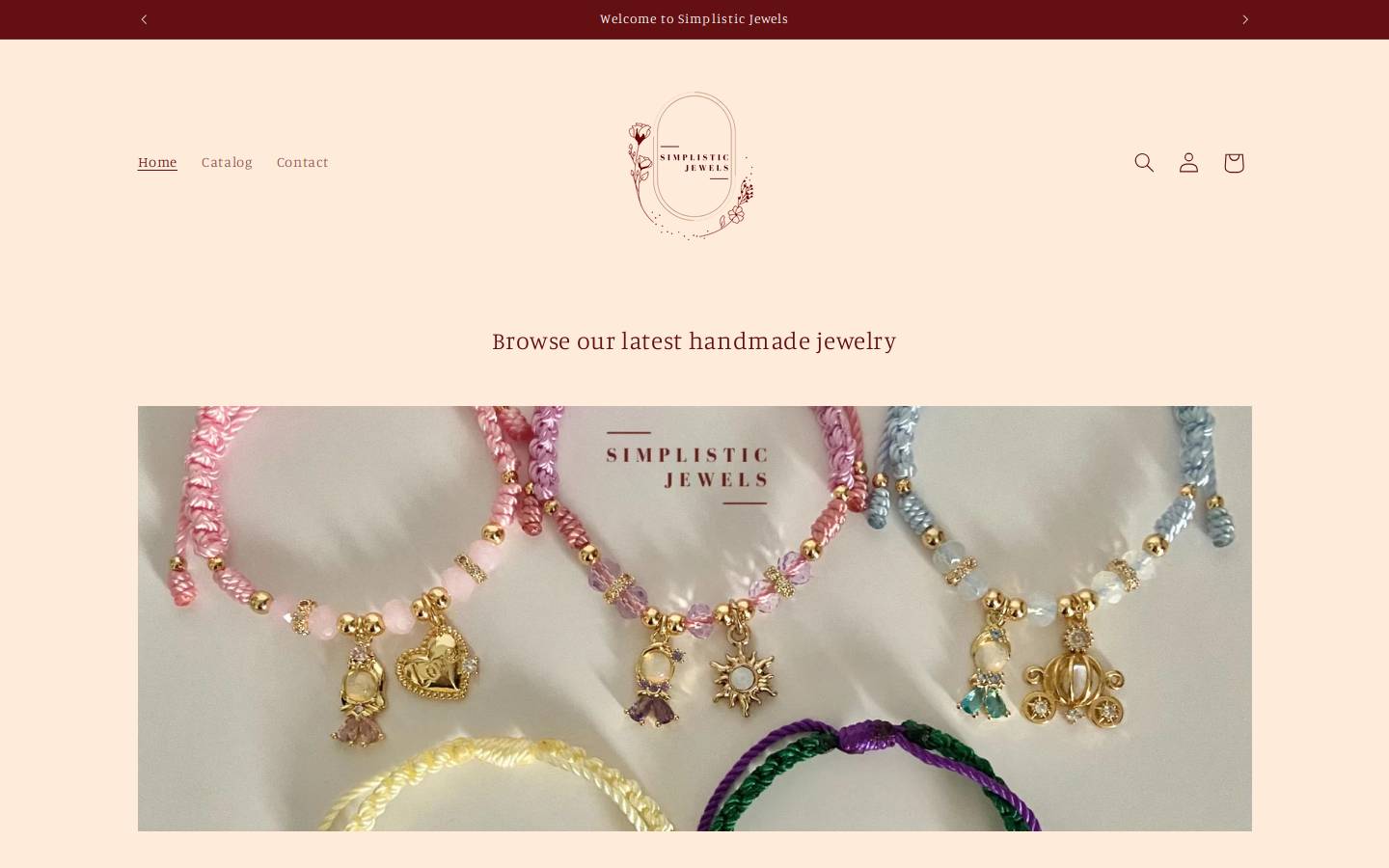 simplisticjewels.com homepage screenshot