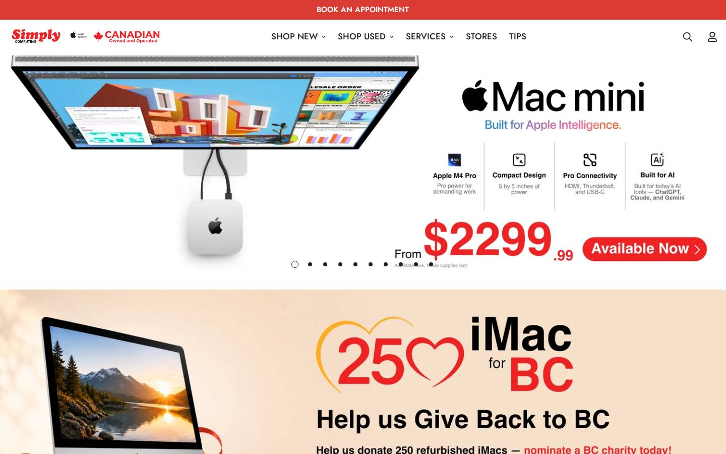 Simply.com homepage screenshot