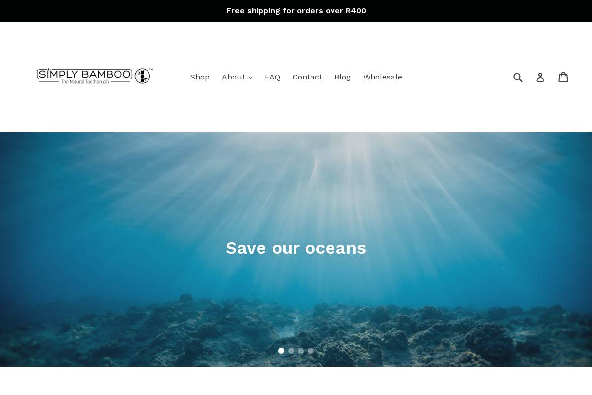 simplybamboo.co.za homepage screenshot