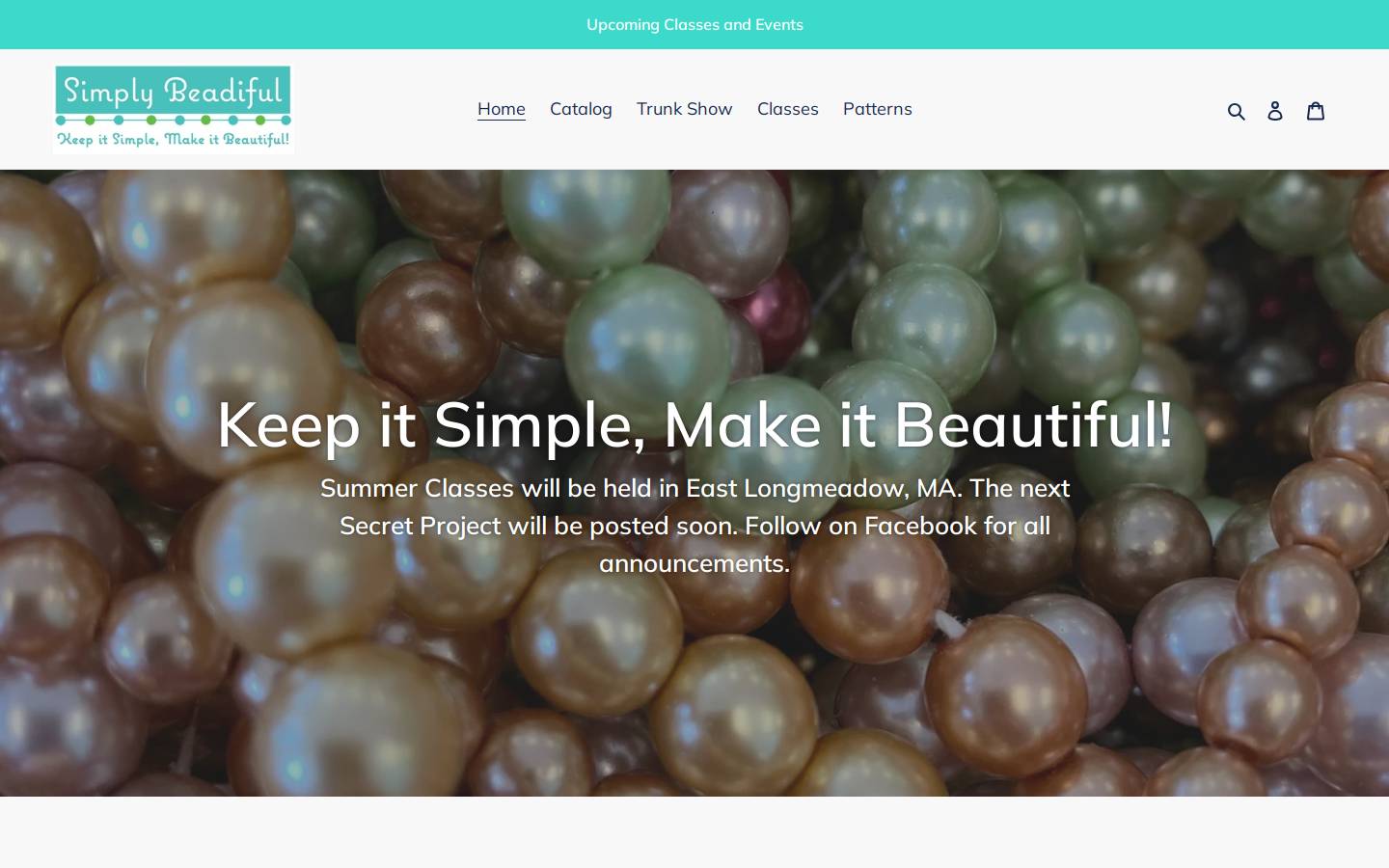 simplybeadiful.com homepage screenshot