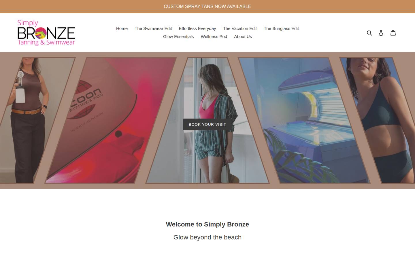 simplybronze.ca homepage screenshot