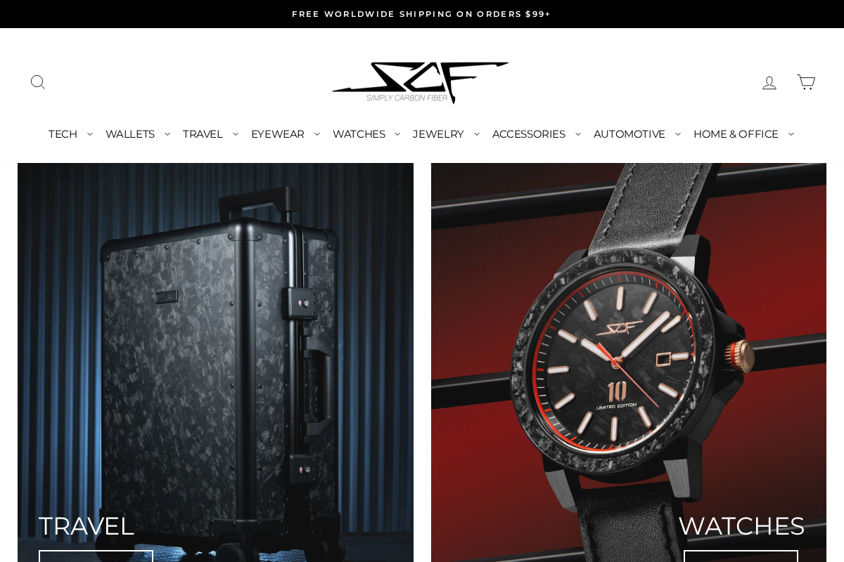 Simply Carbon Fiber homepage screenshot