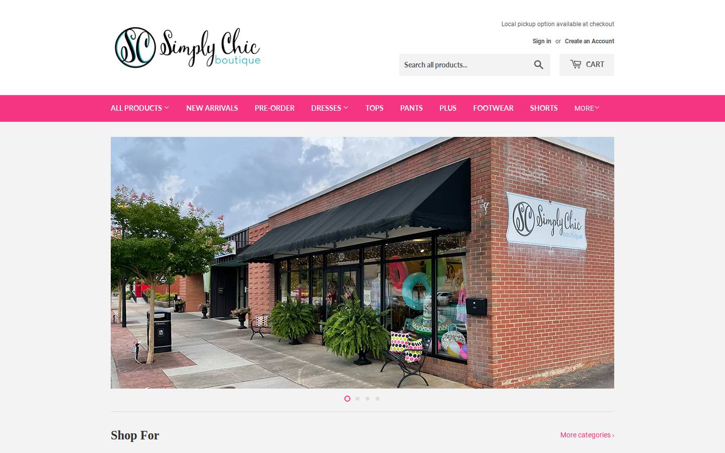 simplychicmonogramboutique.com homepage screenshot
