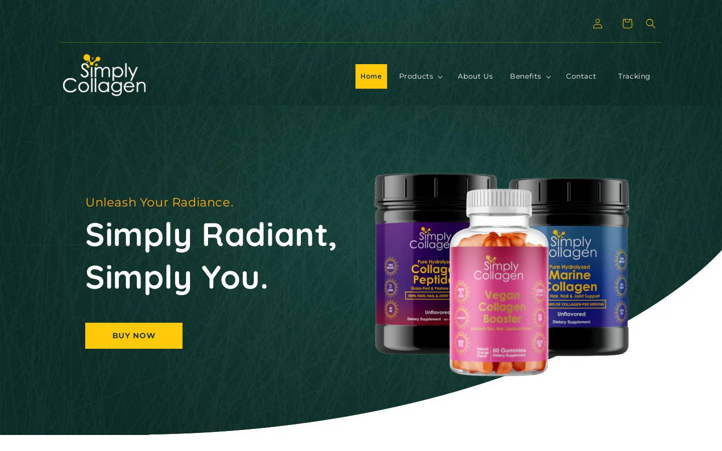 simplycollagen.com homepage screenshot