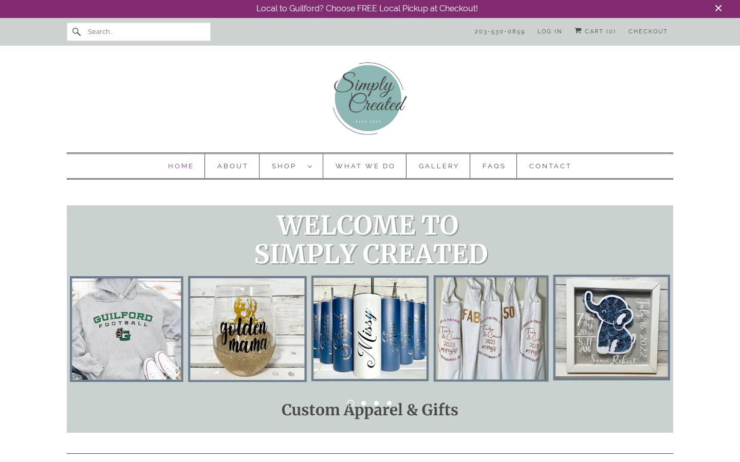 simplycreatedllc.com homepage screenshot