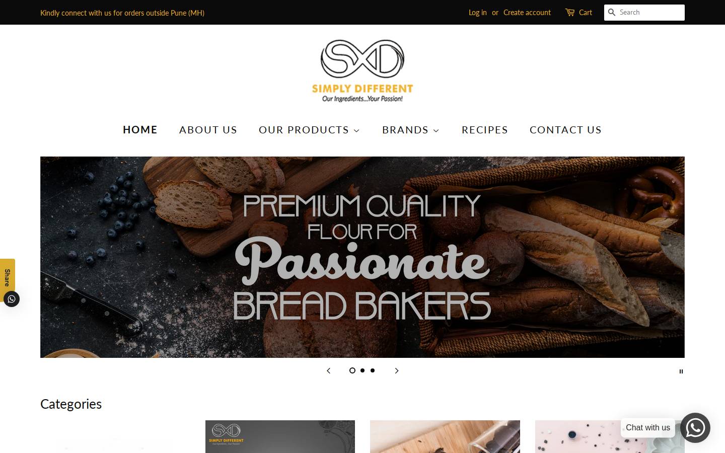 simplydifferent.in homepage screenshot