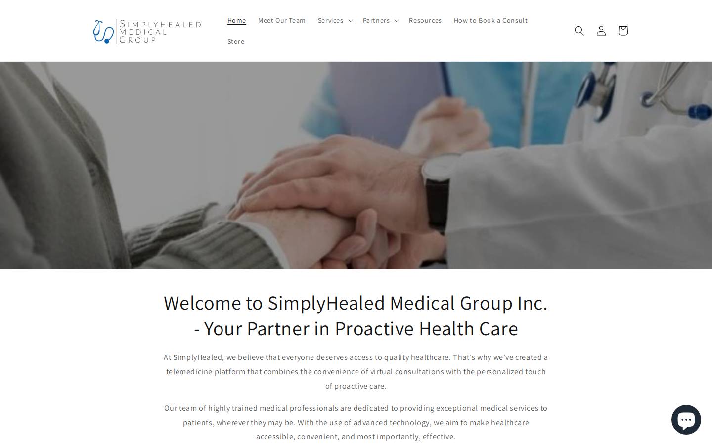simplyhealedmed.com homepage screenshot