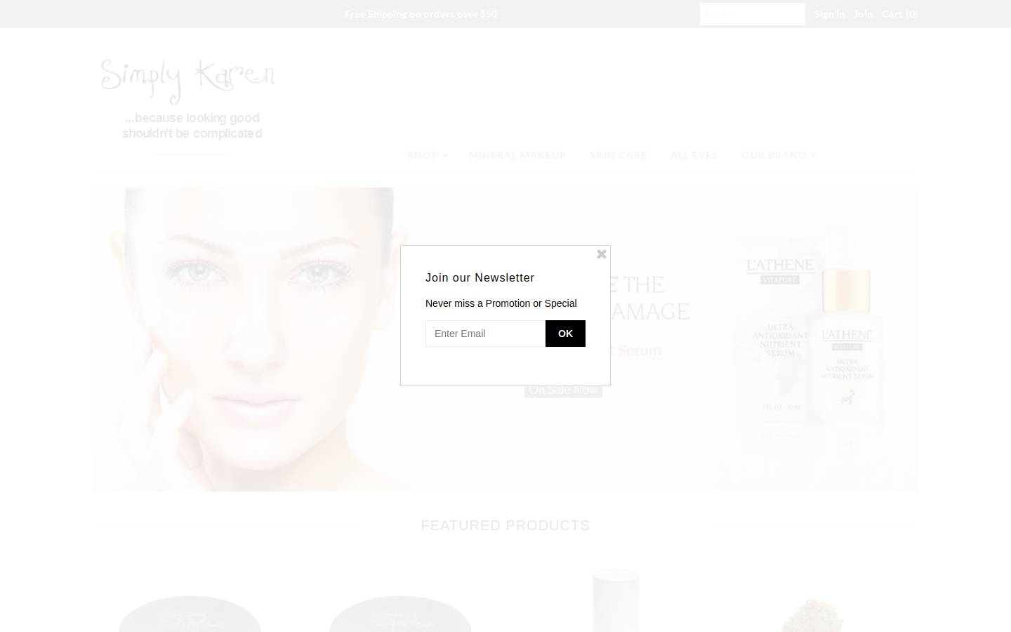 simplykaren.com homepage screenshot