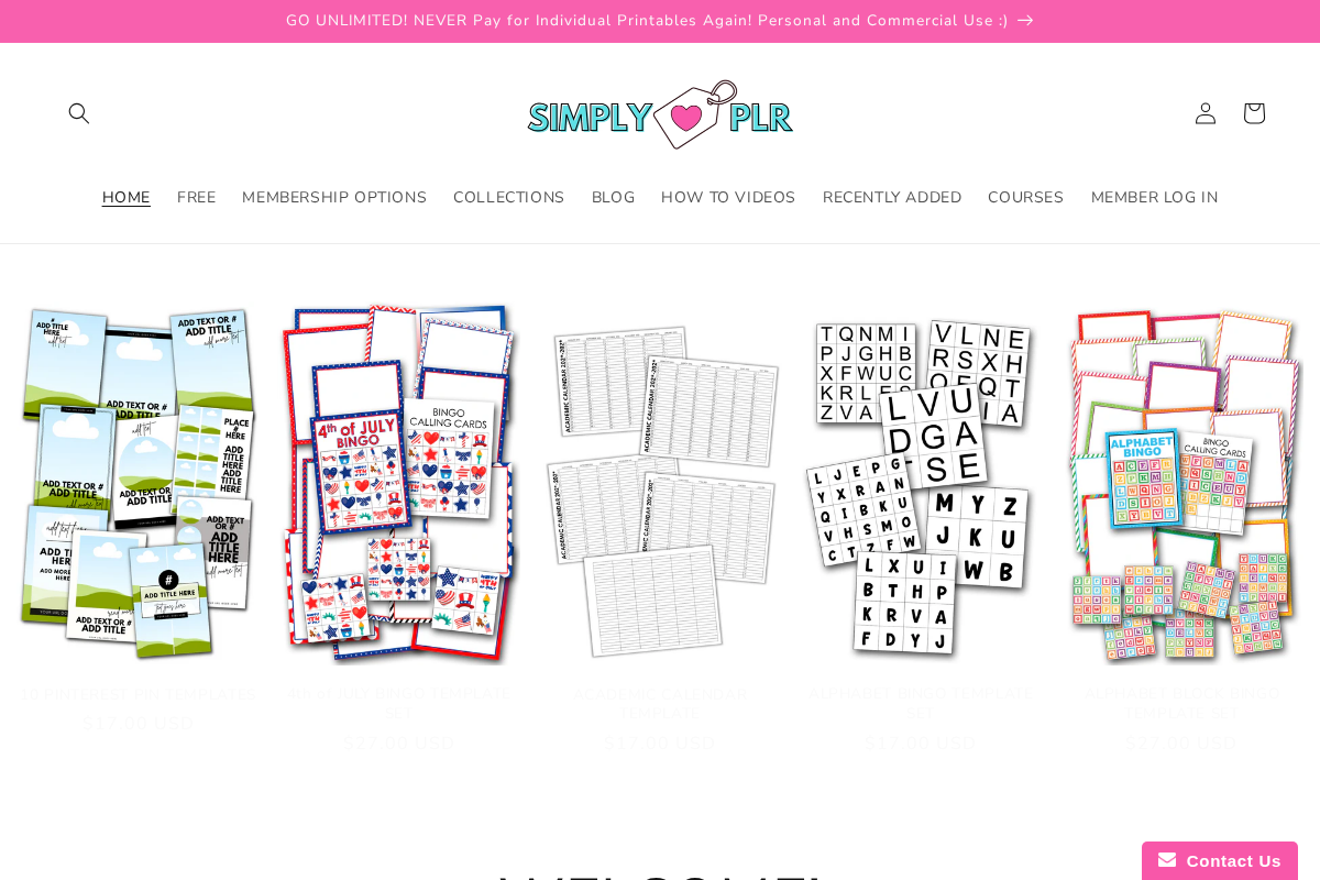 Simply Love PLR homepage screenshot