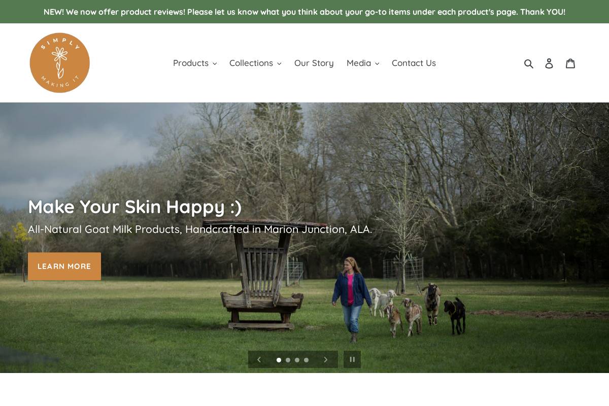 simplymakingit.com homepage screenshot