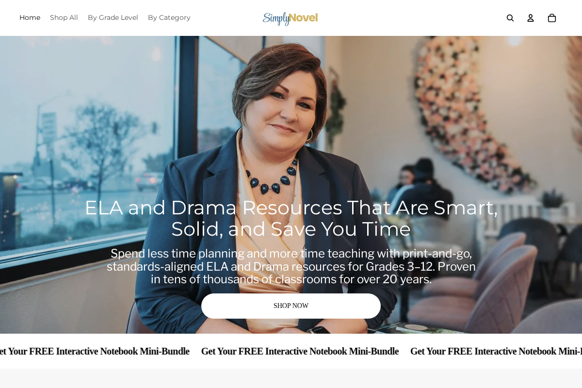 Simply Novel homepage screenshot